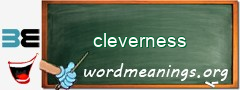 WordMeaning blackboard for cleverness